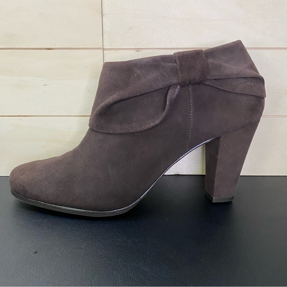 Kate Spade Bison Booties Women's Size 8 Shoes M Suede Leather Cuffed Boot - Picture 4 of 11